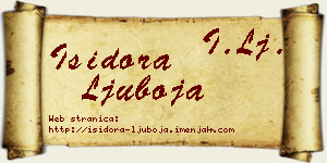 Isidora Ljuboja vizit kartica